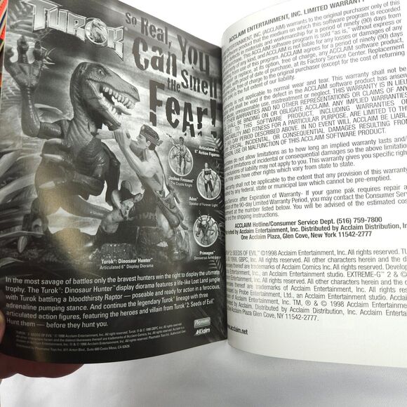 Turok 2 Seeds of Evil Nintendo 64 N64 Instruction Booklet Manual *ONLY* - Picture 5 of 5